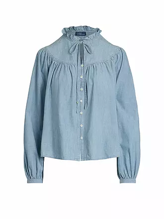 POLO RALPH LAUREN | Bluse
Produktname: Bluse
Marke: POLO RALPH LAUREN
Farbe: blau
Kategorien: Mode,Damen

Ärmellänge: Langarm
Material: Baumwolle
Kragenform: Stehkragen
Musterung: Unifarben
Passform (Oberbekleidung): Regular
Stil: Casual
Details: Raffung,Rüschen | 